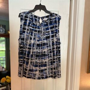 Calvin Klein Blue Boxy Sleeveless Blouse
